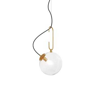 Pendente simples LAYER em metal E27 LED cor dourada