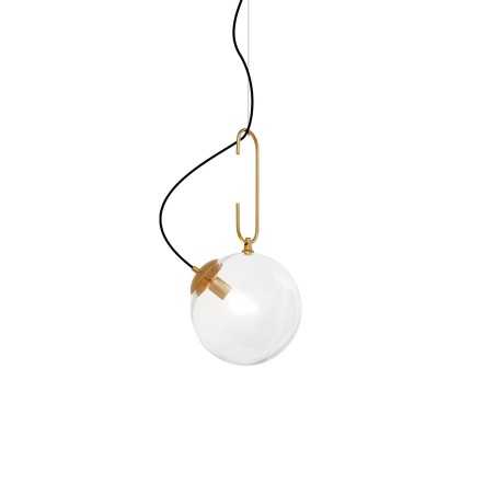 Pendente simples LAYER em metal E27 LED cor dourada