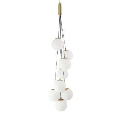 Pendente múltiplo DORCHES em metal E27 LED cor madeira