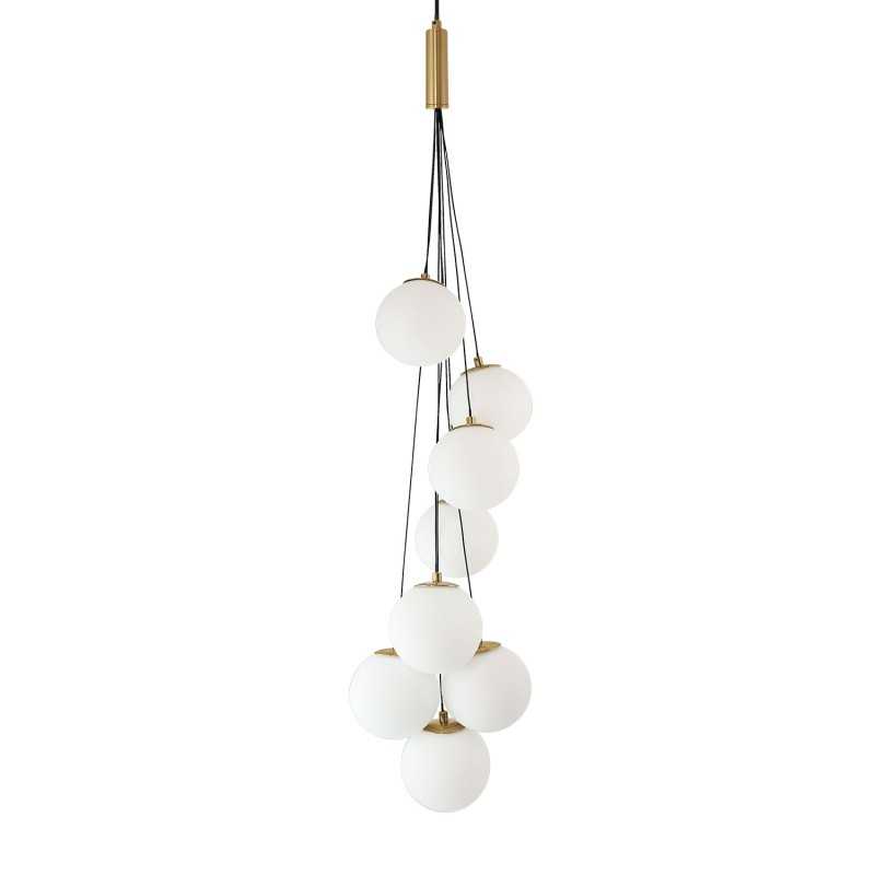 Pendente múltiplo DORCHES em metal E27 LED cor madeira