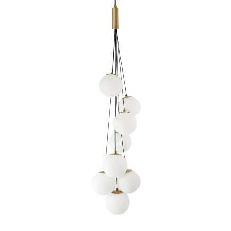 Pendente múltiplo DORCHES em metal E27 LED cor madeira