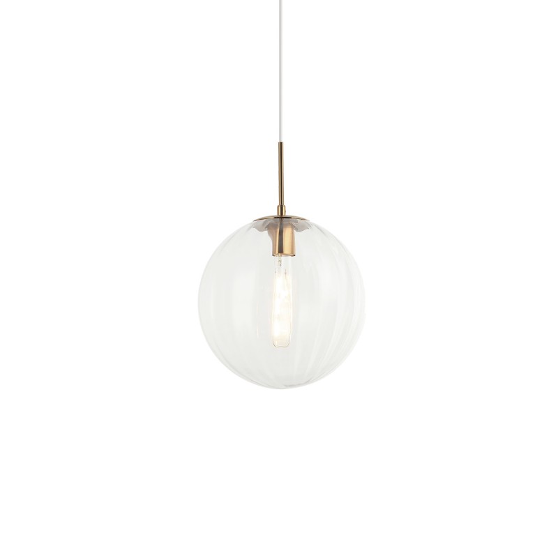 Pendente simples SIVRY em metal E27 LED cor dourada.