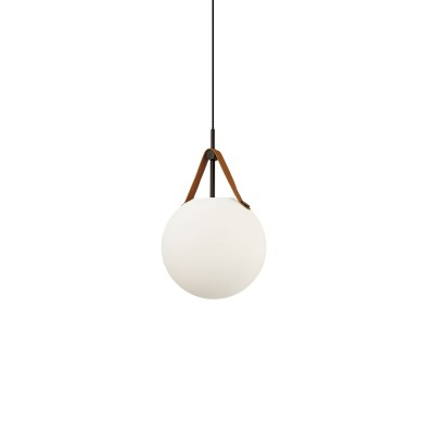 Pendente simples SERVE metal E27 LED cor preta