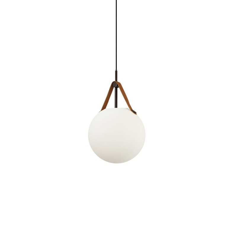 Pendente simples SERVE metal E27 LED cor preta
