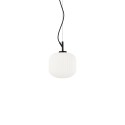 Pendente simples CASONE em metal E27 LED cor preta