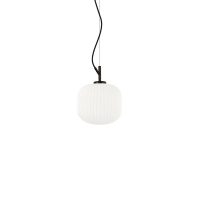 Pendente simples CASONE em metal E27 LED cor preta