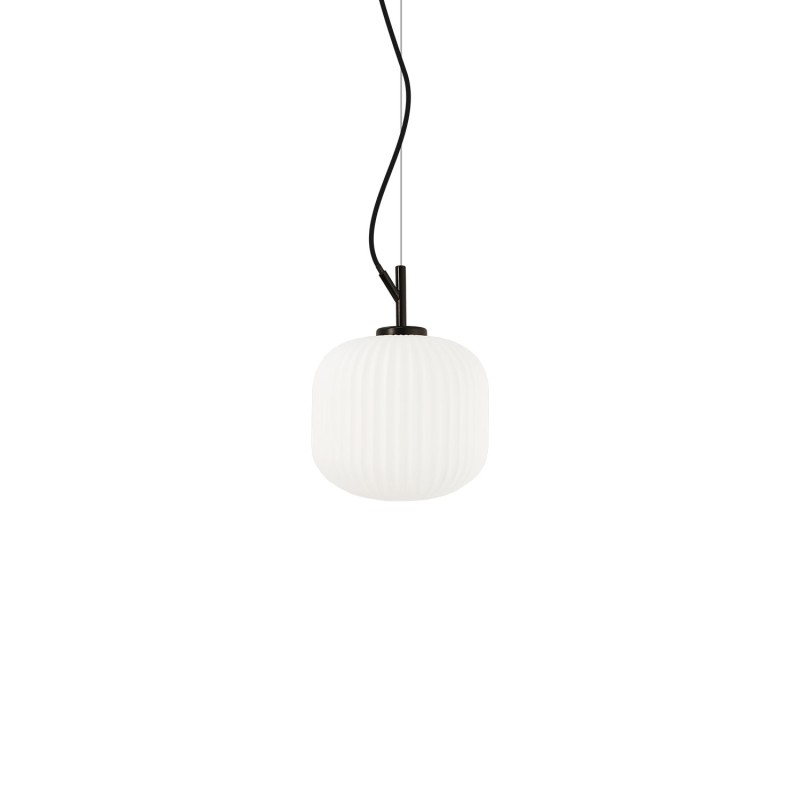 Pendente simples CASONE em metal E27 LED cor preta