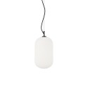 Pendente simples MUGUET em metal E27 LED cor preta