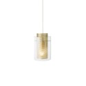 Pendente simples BIAIS em metal E27 LED cor dourada