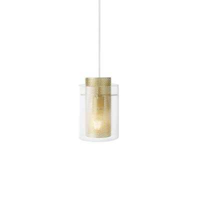 Pendente simples BIAIS em metal E27 LED cor dourada