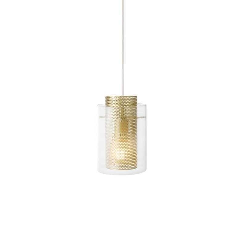 Pendente simples BIAIS em metal E27 LED cor dourada