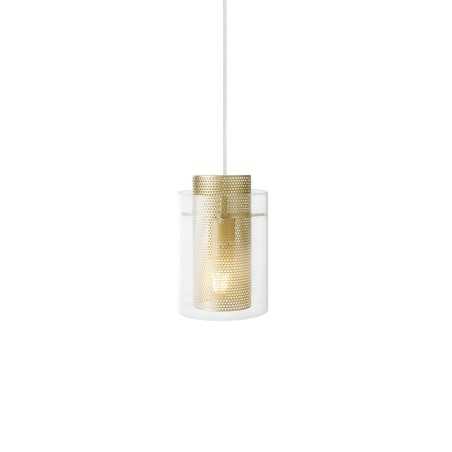 Pendente simples BIAIS em metal E27 LED cor dourada