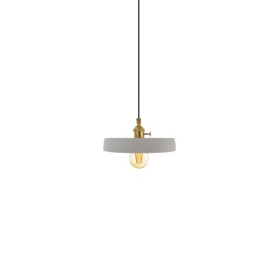 Pendente simples TRONC cimento E27 LED cor cimento