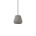 Pendente simples BRODE cimento E27 LED cor cimento