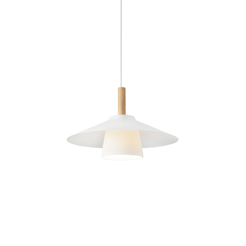 Pendente simples GODIN em alumínio E27 LED cor branca