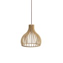 Pendente simples TORCY em madeira E27 LED cor de madeira