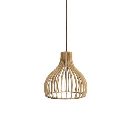 Pendente simples TORCY em madeira E27 LED cor de madeira