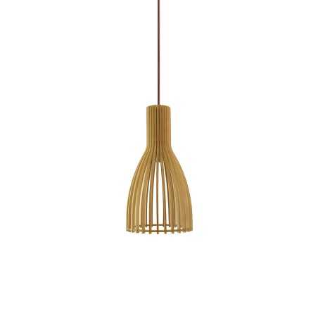 Pendente simples POIXE em madeira E27 LED