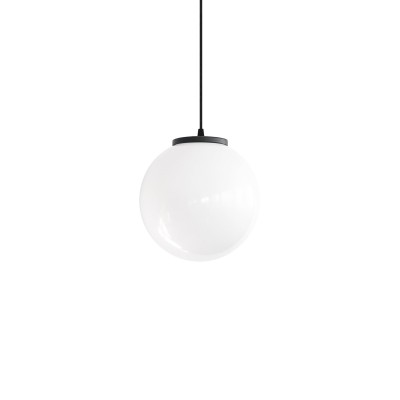 Pendente simples ORRIERE em cristal LED E27 cor preta