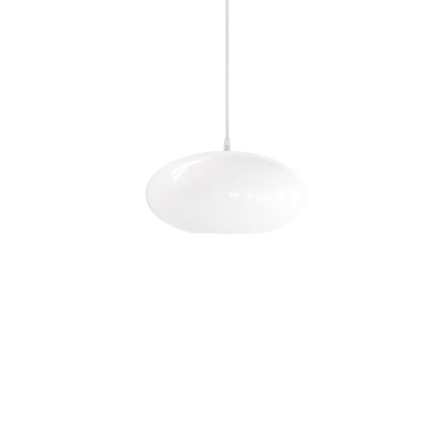 Pendente simples GOUNOD em metal E27 LED na cor branca