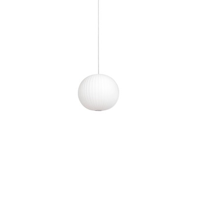 Pendente simples TUSEY em resina de polímero com LED E27 na cor branca.