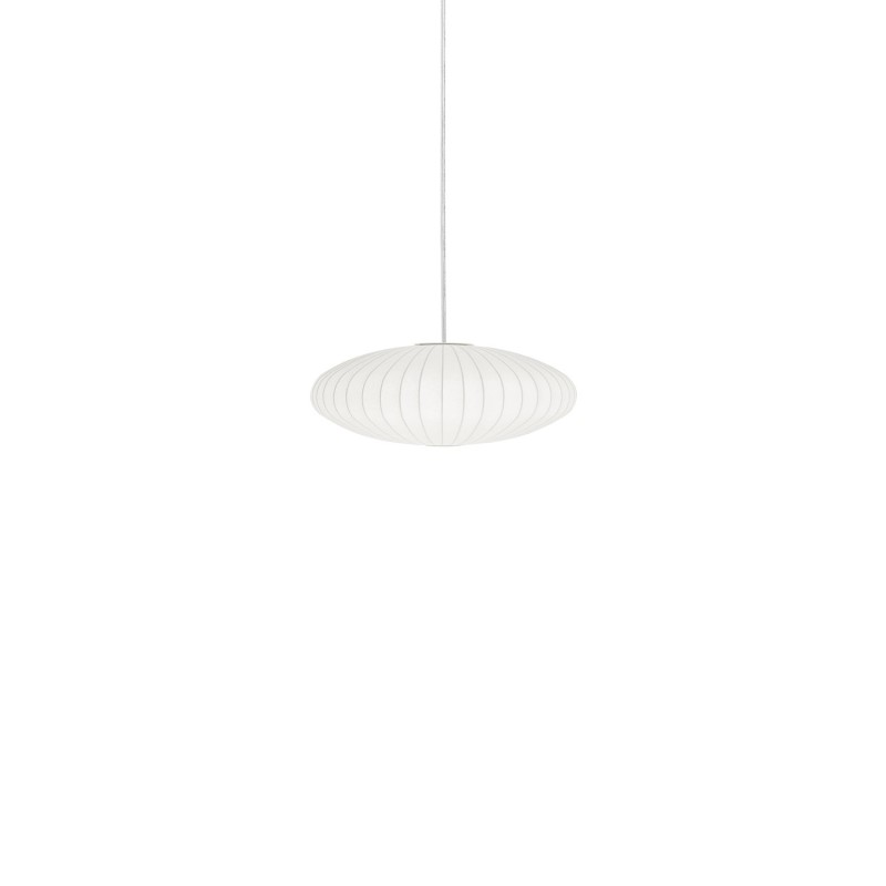 Pendente simples PAULIAT em resina de polímero com LED E27 na cor branca.