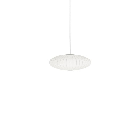 Pendente simples PAULIAT em resina de polímero com LED E27 na cor branca.