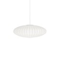 Pendente simples em resina de polímero NOYER E27 LED cor branca.