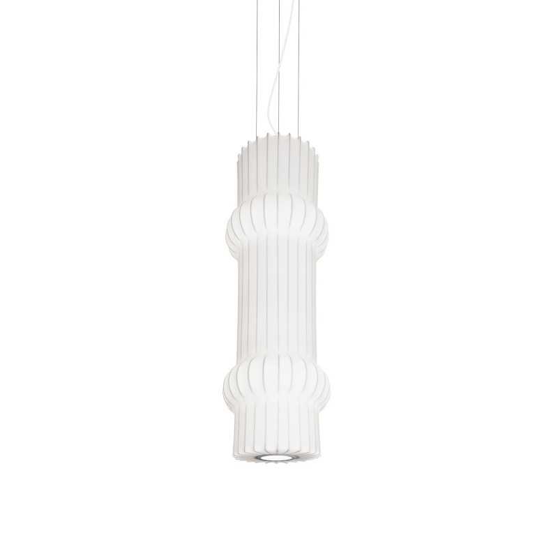 Pendente simples COUTY em resina de polímero E27 LED cor branca