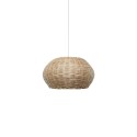 Pendente simples VEIGY em ratã E27 LED cor madeira