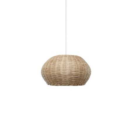 Pendente simples VEIGY em ratã E27 LED cor madeira