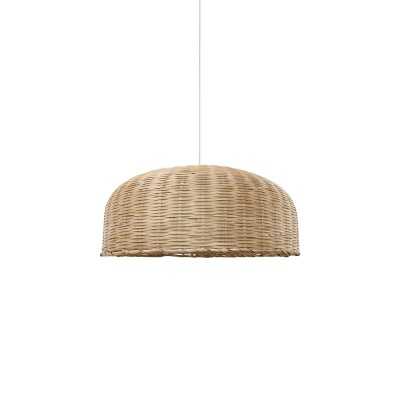 Pendente simples SONGY de vime E27 LED cor madeira