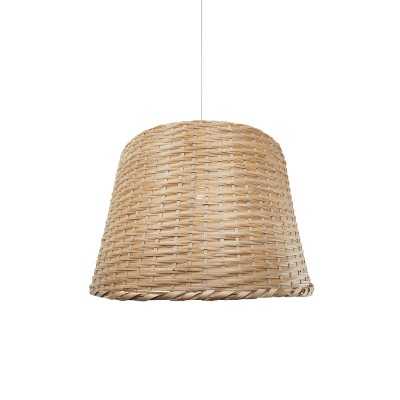 Pendente simples OSSAT em vime E27 LED cor madeira