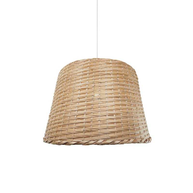 Pendente simples OSSAT em vime E27 LED cor madeira