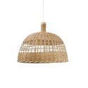 Pendente simples ORNEX de vime E27 LED cor de madeira
