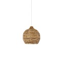Pendente simples HERMY de vime E27 LED cor de madeira