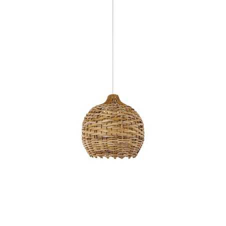 Pendente simples HERMY de vime E27 LED cor de madeira