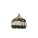 Pendente simples BALME em vime E27 LED cor preta