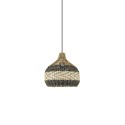 Pendente simples DORVAL de vime E27 LED na cor preta