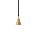 Pendente simples ROMME em metal E27 LED cor madeira
