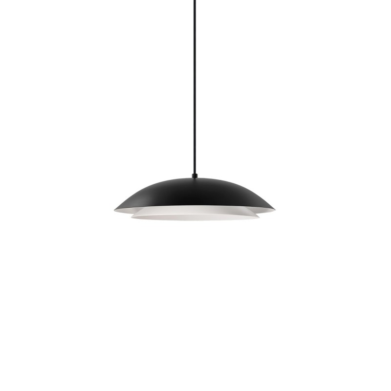 Pendente simples BORNY em metal LED E27 cor preta