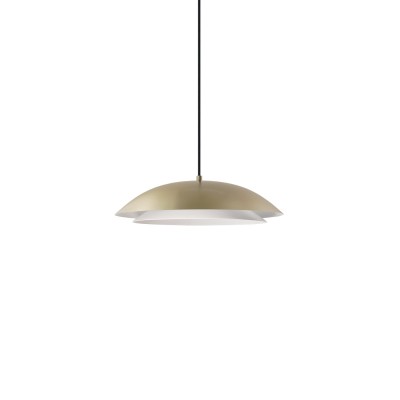 Pendente simples CREUX em metal E27 LED na cor dourada