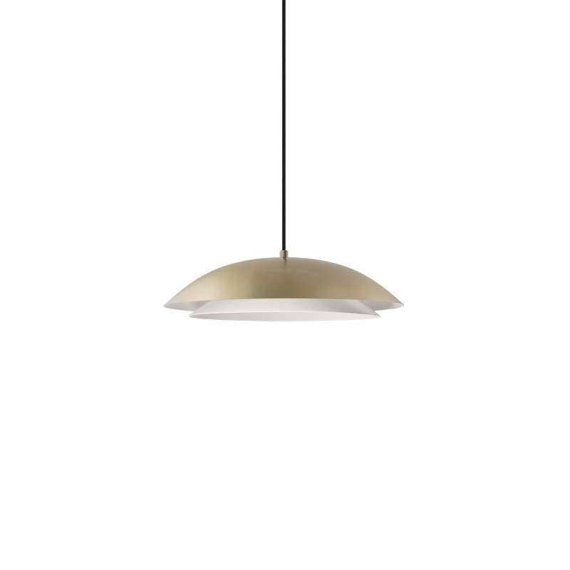 Pendente simples CREUX em metal E27 LED na cor dourada