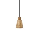 Pendente simples OUSSY em madeira com LED E27 cor de madeira.