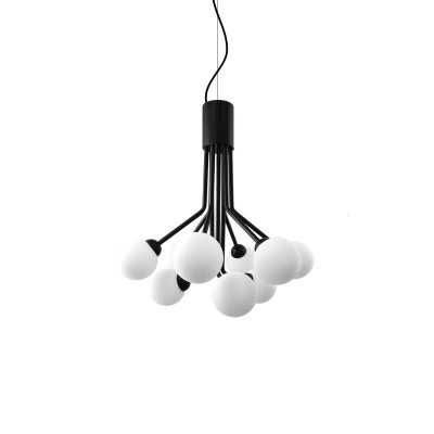 Pendente simples GUISE em ferro E27 LED cor preta