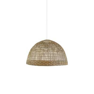 Pendente simples BONIN de cânhamo E27 LED cor de madeira