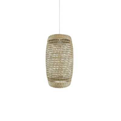 Pendente simples HUARD de cânhamo LED E27 cor madeira