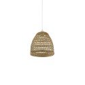 Pendente simples GOULIER em cânhamo E27 LED cor madeira