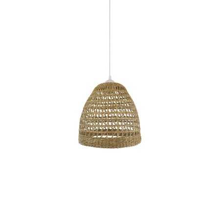 Pendente simples GOULIER em cânhamo E27 LED cor madeira