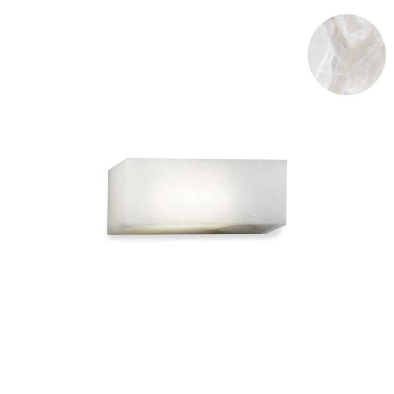 Aplique de parede PARZY em alabastro E27 LED cor madeira